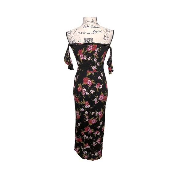 GUESS Floral Off- Shoulder Maxi Dress SZ M - Picture 2 of 9